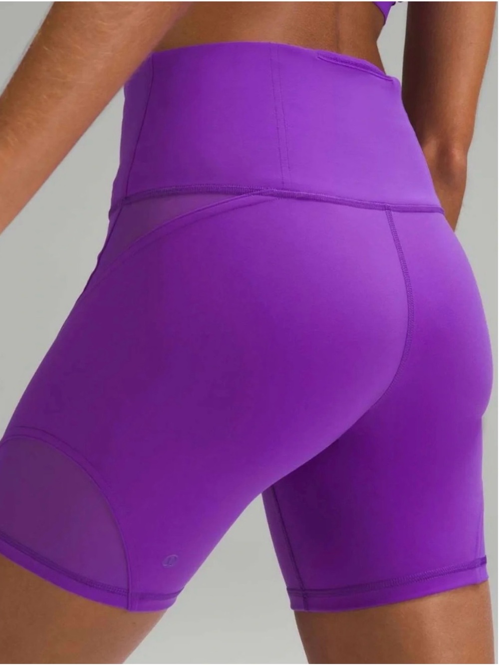 Wunder High-Waist Purple Train Mesh Panel Shorts - 6" Inseam lululemon